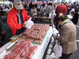 新鮮野菜の対面販売
