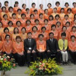 応援に駆けつけたＪＡちばみどり間渕誠一組合長を囲んで