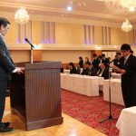 決意表明をするＭＡ代表者(1月11日)