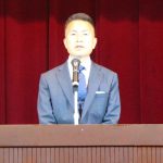 あいさつする宇津木部会長（6月29日)