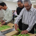 現品を確認する生産者(5月10日)