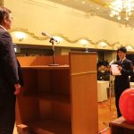 決意表明をするLAの代表者(1月9日)