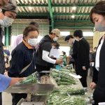 現品を確認する生産者（11月19日）