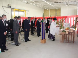 米殻事業の発展と作業の安全を祈願